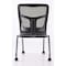 Officesource CoolMesh Collection Armless Nesting Chair with Titanium Gray Frame OSSN6954PBK - alternate 4